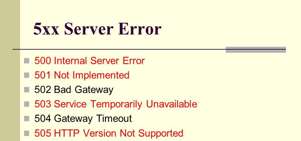 Server Error (5xx)